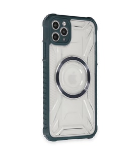 iPhone 11 Pro Max Kılıf Prag Magneticsafe Kapak - Koyu Yeşil