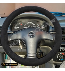Opel Corsa B Dikme Direksiyon Kılıfı Alcantara Süet Monza Black Swing-GLS 1993-2000