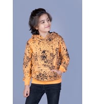Toontoy Erkek Çocuk Püskürtme Baskılı Sweatshirt (Turuncu)