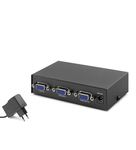 Vga Splitter 1 In 2 Out 200 Mhz - Siyah HDX1277
