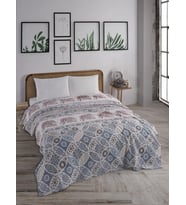 Çift Kişilik Baskılı Pike Yatak Örtüsü Daisy 200x230 cm (Hardal Sarısı)