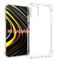 Xiaomi POCO M3 Kamera Korumalı Shockproof Darbe Emici Silikon Kılıf (Şeffaf Hologram)