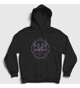 Presmono Unisex Siyah San Junipero Black Mirror Kapüşonlu Sweatshirt 182507tt