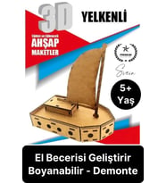 Özel Üretim 3 Boyutlu Minyatür Ham Ahşap Maket Boyanabilir Eğitici Öğretici Motor Beceri Hobi Oyun