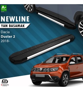S-Dizayn Dacia Duster 2 NewLine Krom Yan Basamak 183 Cm 2018-2023 A+ Kalite
