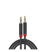 Lexroo AU-708 Örgü Tasarımlı Aux Audio Kablo 3.5mm 3m - Siyah