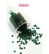 Dökme Cam Kum Boncuk (8/0) 3 mm - 60 Gram - Şeffaf Koyu Yeşil - BNC196