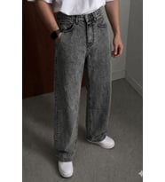 Erkek Bol Paça Jean Pantolon Rahat Kesim Denim