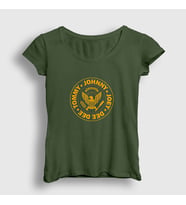 Presmono Kadın Haki Logo V2 Ramones T-Shirt 170277tt (Haki)