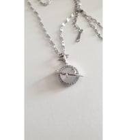 Çelik Gezegen Kolye 316l Renk Garantili Silver Kararmaz Antialerjik (Standart)