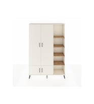 Arges Dolap 6 Raflı 4 Kapaklı Tek Askılı 132x30x195 Aytaşı-Aytaşı/Çam