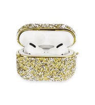 Newface Apple Airpods Pro 2 (2.nesil) Luz Taşlı Kılıf - Gold