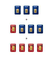 Nadir Gold 24 Ayar 20 Gram Külçe Altın (6 Adet 2,5 Gram Külçe Altın + 5 Adet 1 Gram Külçe Altın )