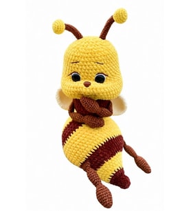 Sevimli Yumoş Arı Amigurumi Organik Oyuncak