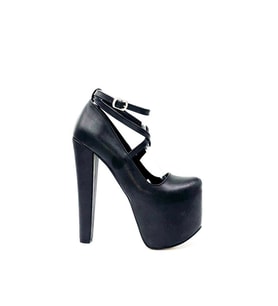 Kindep Yüksek Topuklu (18 cm) Platform (7 cm) Kadın Ayakkabı SİYAH