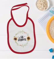 BK Kids Be Brave Tasarımlı Kırmızı Bebek Mama Önlüğü-2