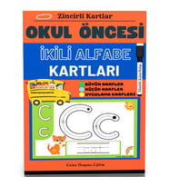 Zincirli Alfabe Çalışma Kartları (Laminasyonlu)