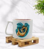 Bk Gift Çapa Tasarımlı Middle Beyaz Kupa Bardak