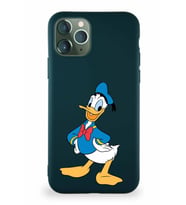 Apple iPhone 11 Pro Soft Premier Kapak Donald Duck-C Tasarımlı Silikon Kılıf - Yeşil (Şeffaf)