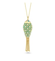 Pullu Balık Altın Kaplama Kolye KLY17 (Gold)
