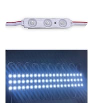 Beyaz 3 Ledli Kablolu Parmak Led 12 v 5 adet