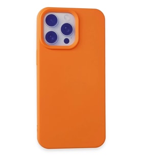 Mey İthalat® iPhone 15 Pro Max Kılıf Nano içi Kadife Silikon - Turuncu