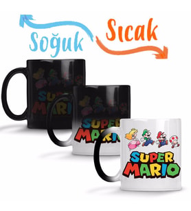 Super Mario Atari 01 Sihirli Kupa Bardak Porselen
