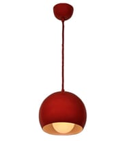 MYLİGHTS  METAL SARKIT AVİZE KIRMIZI İÇİ BEYAZ (Siyah)