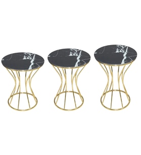 Brc Zigon 12745 Kumsaat Model SİYAH MERMER Desen Metal GOLD Renk Kaplama Elyapım