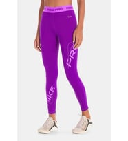 Nike Pro Dri Fit Grafik Mid Rise 7/8 Lenght Tight Purple Kadın Antrenman Taytı Mor