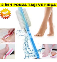 2in 1 Ayak Törpüsü Ponza Taşı Ve Fırça Ayak Rendesi Ölü Deri Temizeyici Ayak Bakım Fırçası