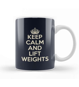 Keep Calm And Lift Weights Kupa Bardak Porselen
