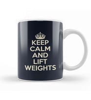 Keep Calm And Lift Weights Kupa Bardak Porselen