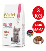 Nutri Feline Glutensiz Somonlu Düşük Tahıllı Açık Yavru Kedi Maması 3 kg