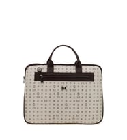 Bilik Deri Monogram Bej-Kahve Unisex Laptop & Evrak Çantası RH09 BUSİNESS-MN