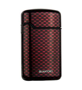 Quantoro Üç Torch Pürmüz Delicili Kırmızı Karbon Desenli Metal Puro Çakmağı - TRZ1111