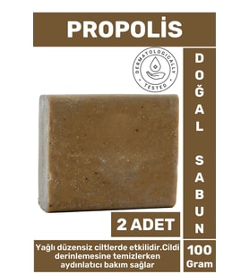 Özel Üretim Doğal Cilt Temizleyici Parlatıcı Nem Dengeleyici Yaşlanma Karşıtı Propolis Sabunu 2 Adet