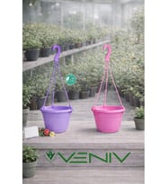 2 Adet Askılı Dekoratif Saksı 18 cm Çap Yükseklik 12 cm