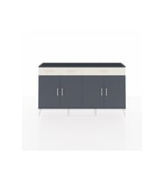 Arges Konsol 4 Raflı 3 Çekmeceli 4 Kapaklı 176x30x99 Antrasit-Antrasit/Aytaşı