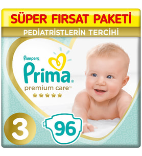 Prima Premium Care Bebek Bezi 3 Beden 6-10 Kg 96 Adet