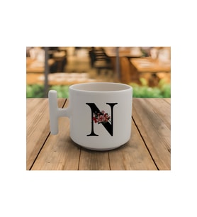 Latte & Espresso El Yapımı 'n' Baş Harf Kupa T Kulp Kupa