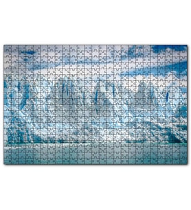 Cakapuzzle Buz Denizi Buzullar ve Bulutlu Gökyüzü Puzzle Yapboz MDF (Ahşap) (120 Parça)