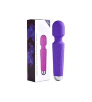 Female Wand Massager Mor Şarjlı Vibratör