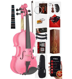 Midex HGA44PİNK-TYS Pembe 4/4 Tam Boy Keman Seti (Yetişkinler İçin)