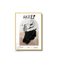 Dikey Çerçeveli Cam Akrep Burcu Tablo Modern Ev Dekoru Duvar Sanatı Ev Ofis Tablosu (Altın)