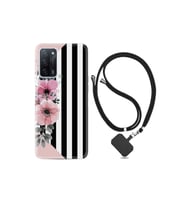 Oppo A55 Kılıf Desenli Silikon Boyun Askılı Flowers 4 1390