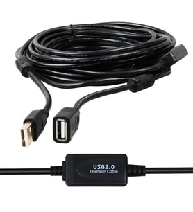 PM-11955 10 Metre USB-A 2.0 Dişi Erkek Uzatma Kablosu Siyah