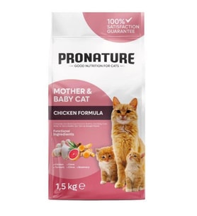 Pronature Mother & Baby Anne ve Bebek Kediler İçin Tavuklu ve Pirinçli Kedi Maması 1,5 kg