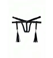 Mulvxbrf Brf02 Deri İç Giyim Püsküllü Tanga Harness - Brf439 (Mulvix)