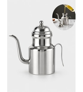 Komple 304 Çelik Silver 310 ml Yağdanlık Sosluk ve Sirkelik cin596by